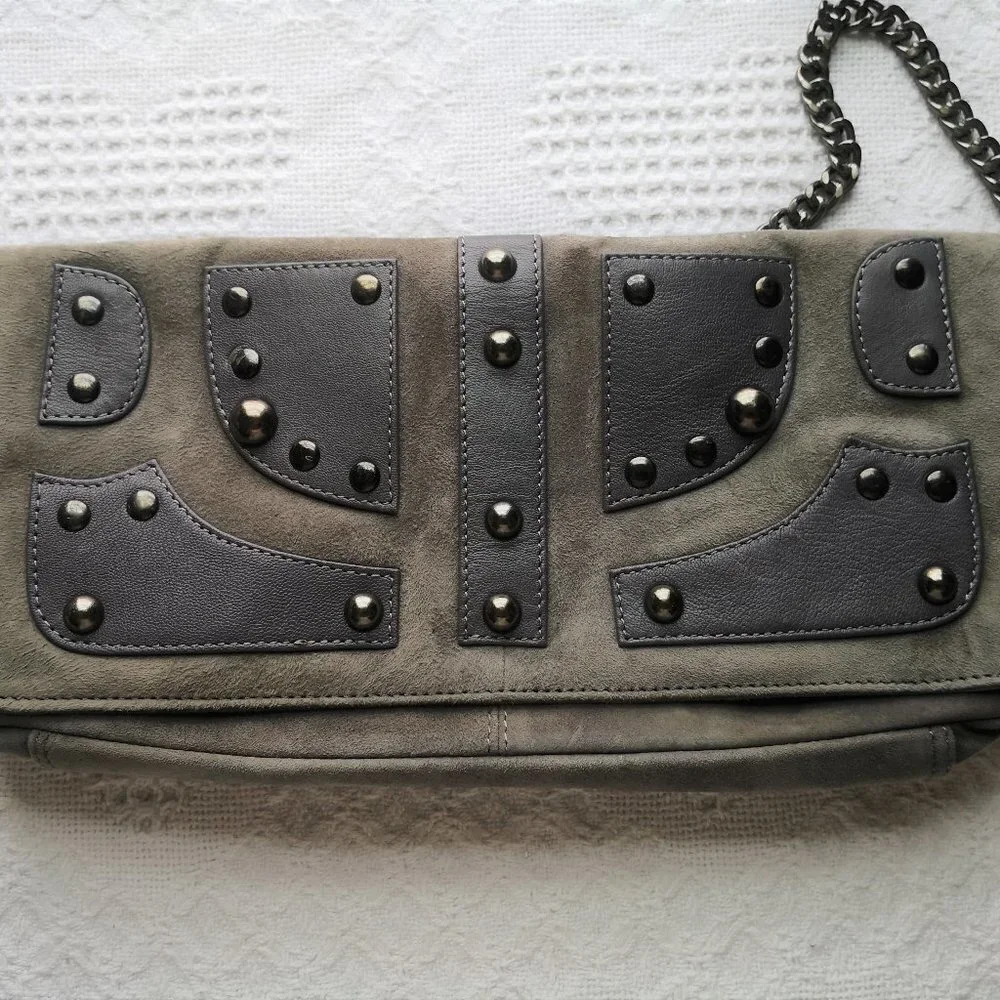 Leather Studded Shoulder Bag‎